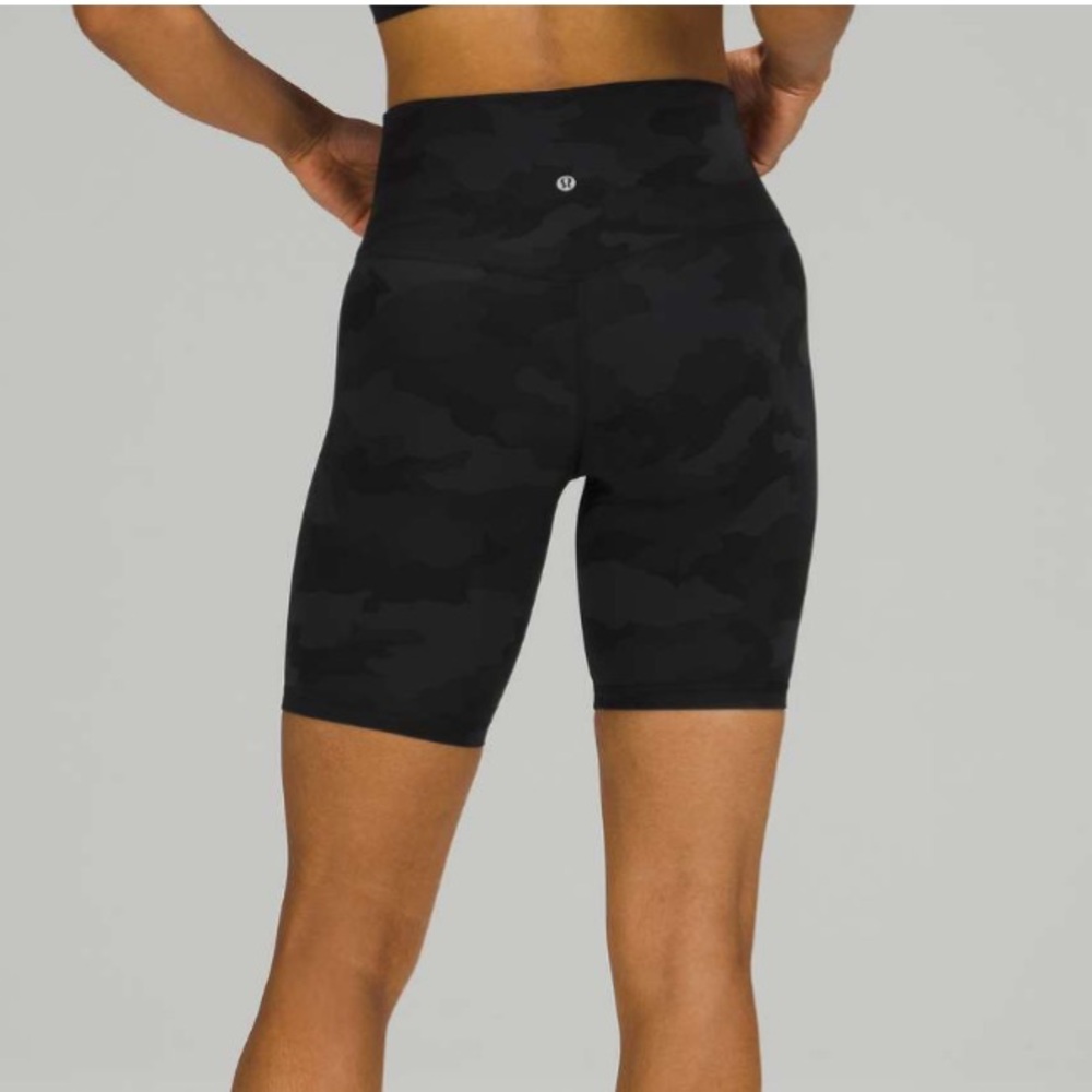 Lululemon Wunder Train High Rise Short 8" Camo Deep Coal